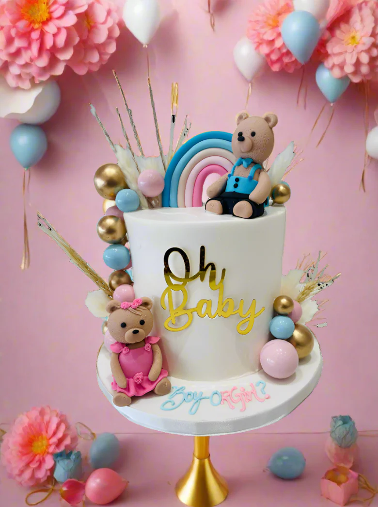 Oh Baby Teddy Cream Cake - Image 3