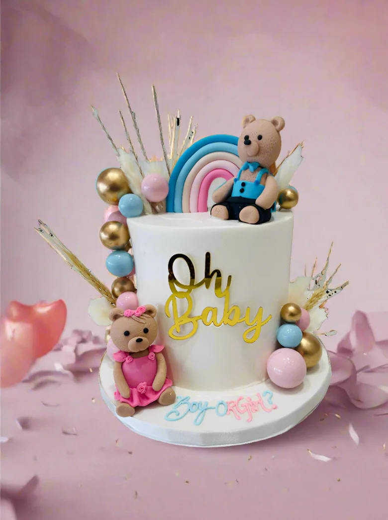 Oh Baby Teddy Cream Cake - Image 4
