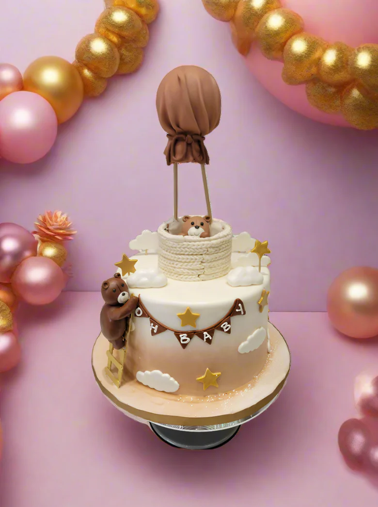 Oh Baby Teddy Fondant Cake - Image 2