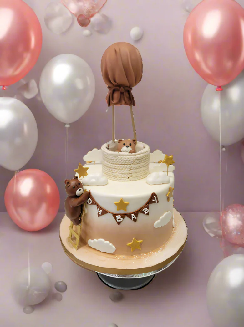 Oh Baby Teddy Fondant Cake - Image 3