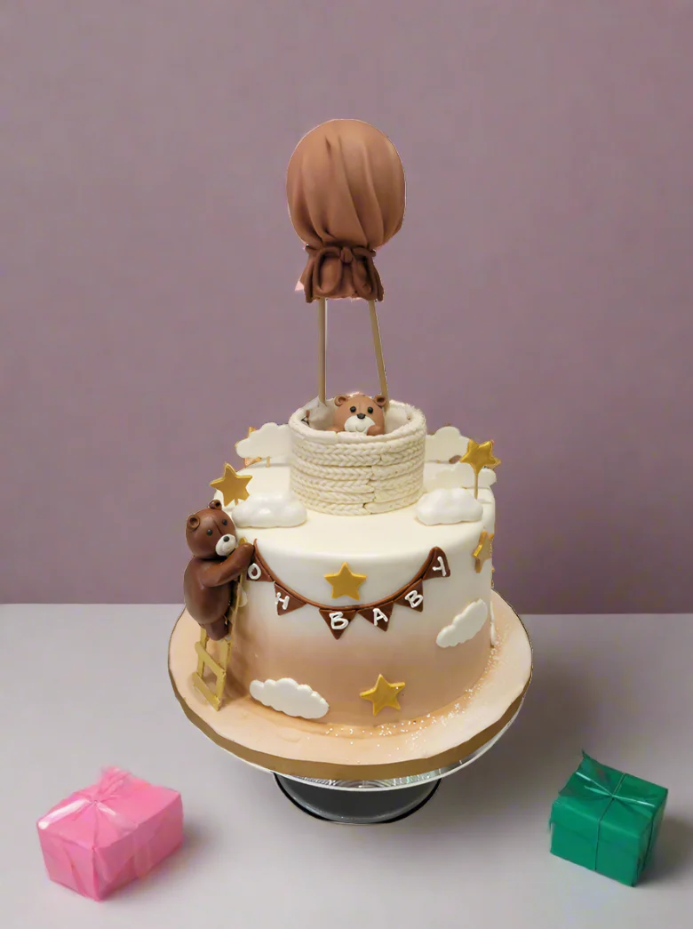 Oh Baby Teddy Fondant Cake - Image 4