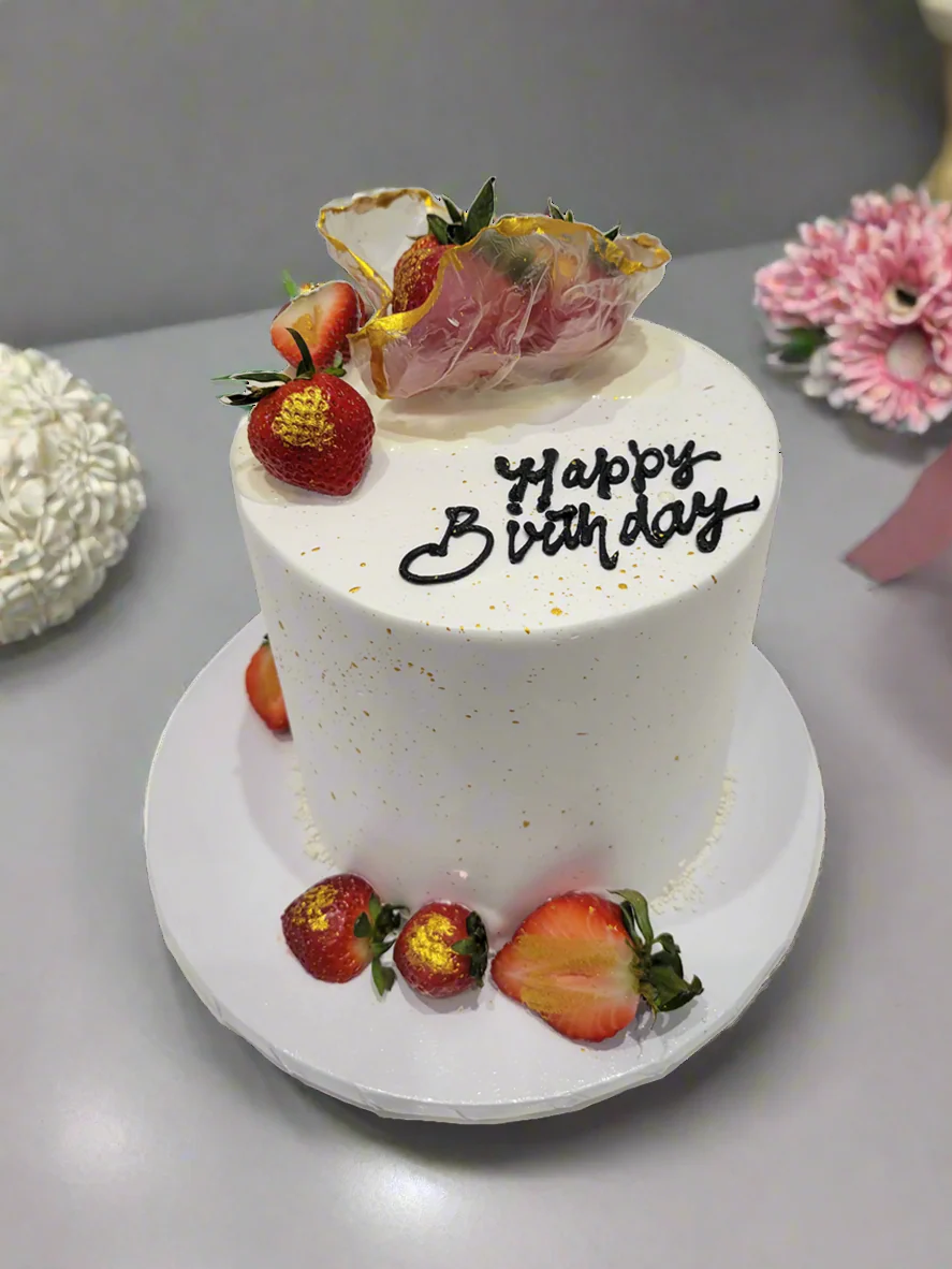 Olivia Cream Birthday Cake - Image 3
