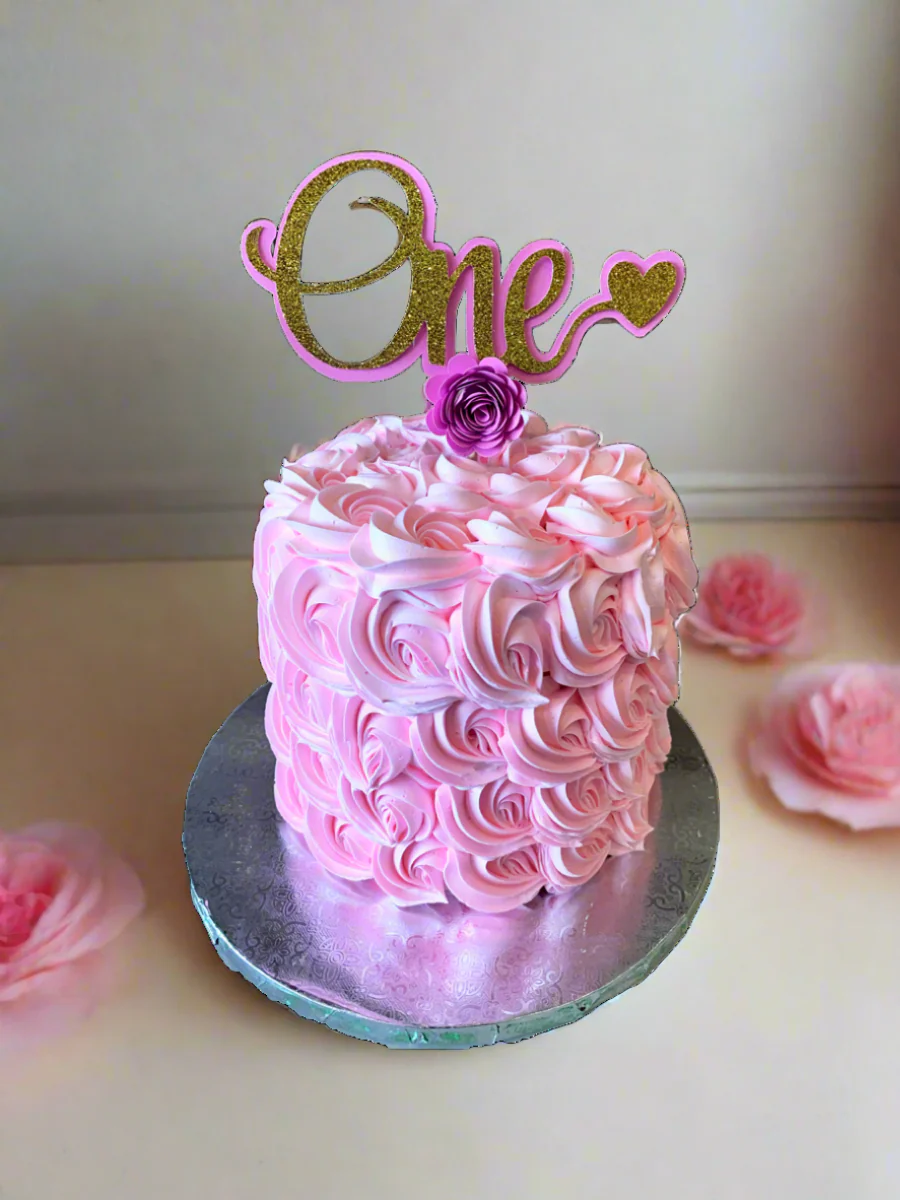 One Rosette Cream Cake - Image 3