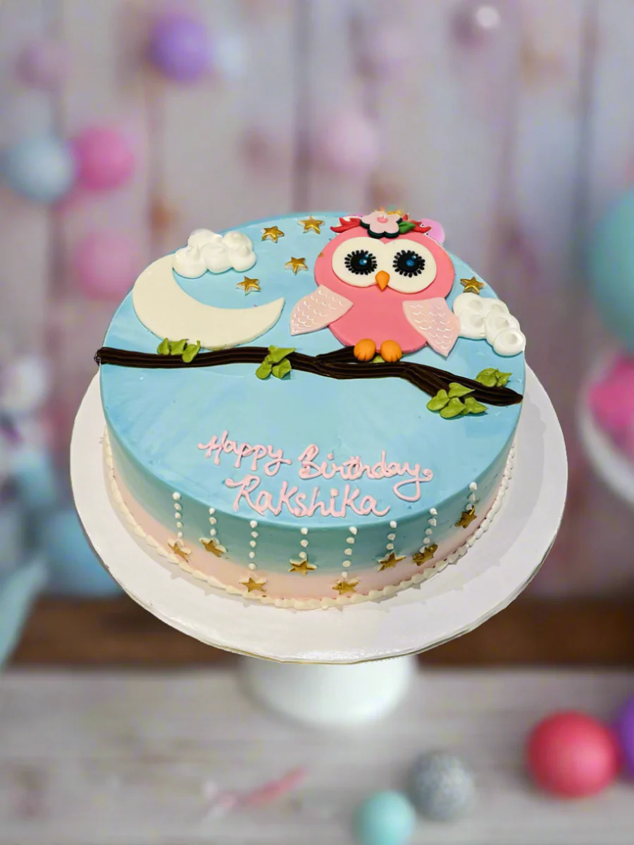Owl Cream Cake - Image 3