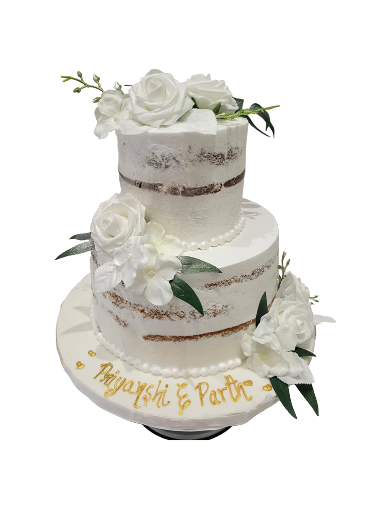 P & P Naked Flower Cake