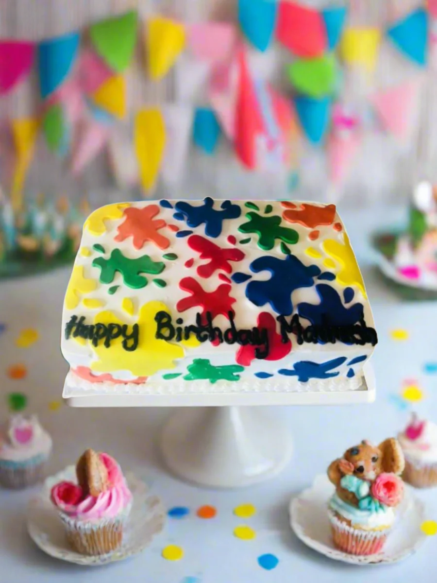 Paint Splash Birthday Cake - Image 3
