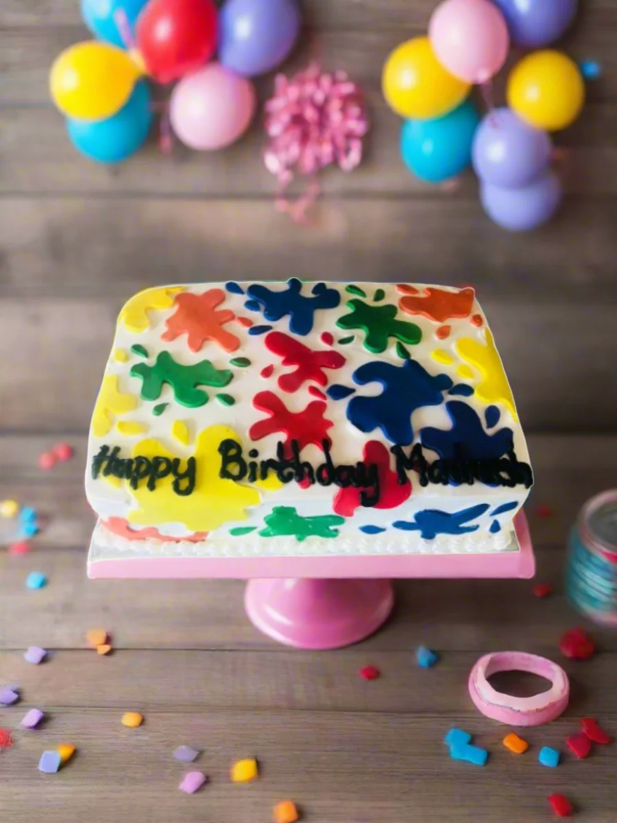 Paint Splash Birthday Cake - Image 5