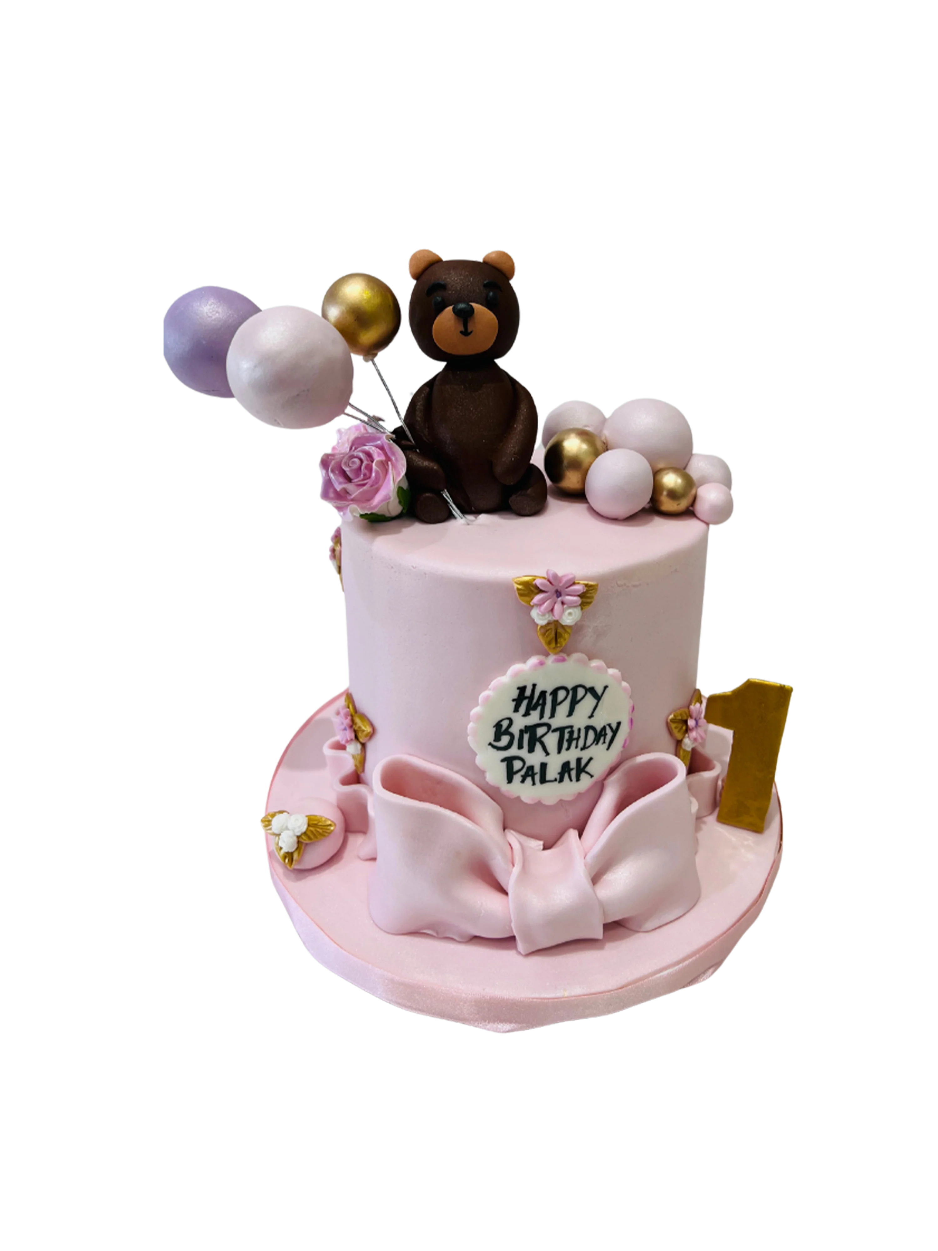 Palak Teddy Fondant Cake