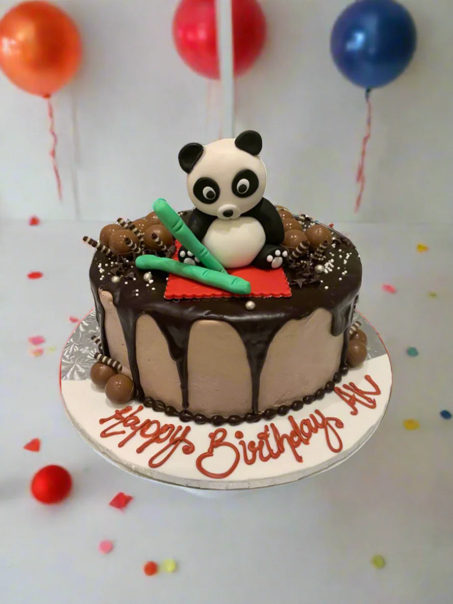Panda Chocolate Birthday Cake - Image 3