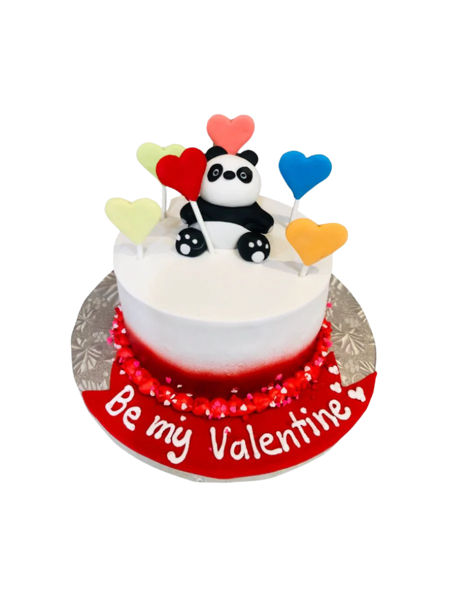 Panda Valentine Cake