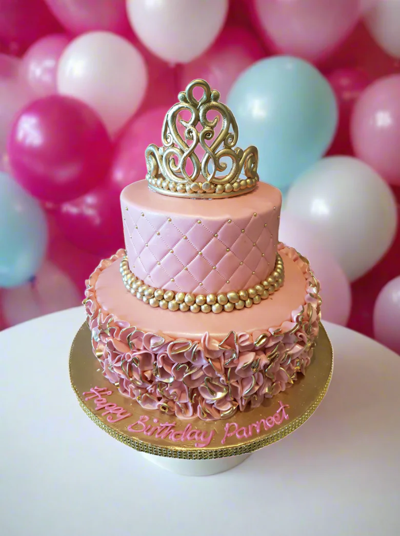 Parneet Fondant Birthday Cake - Image 4