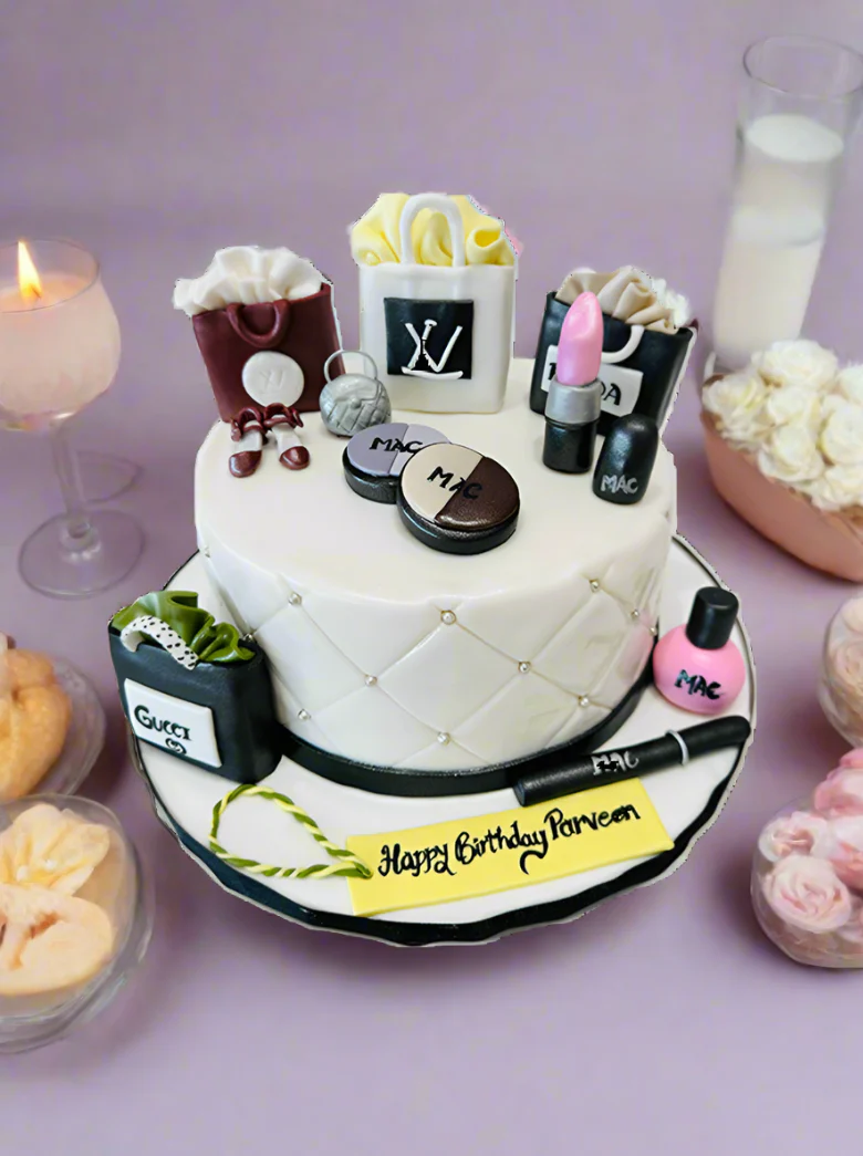 Parveen Makeup Fondant Cake - Image 2