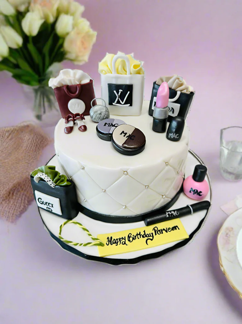 Parveen Makeup Fondant Cake - Image 3