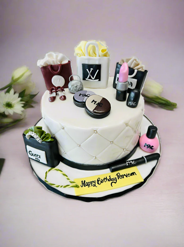 Parveen Makeup Fondant Cake - Image 4