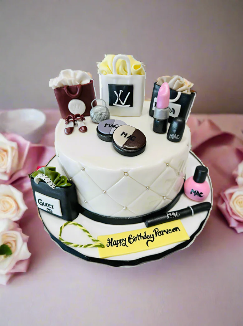 Parveen Makeup Fondant Cake - Image 5