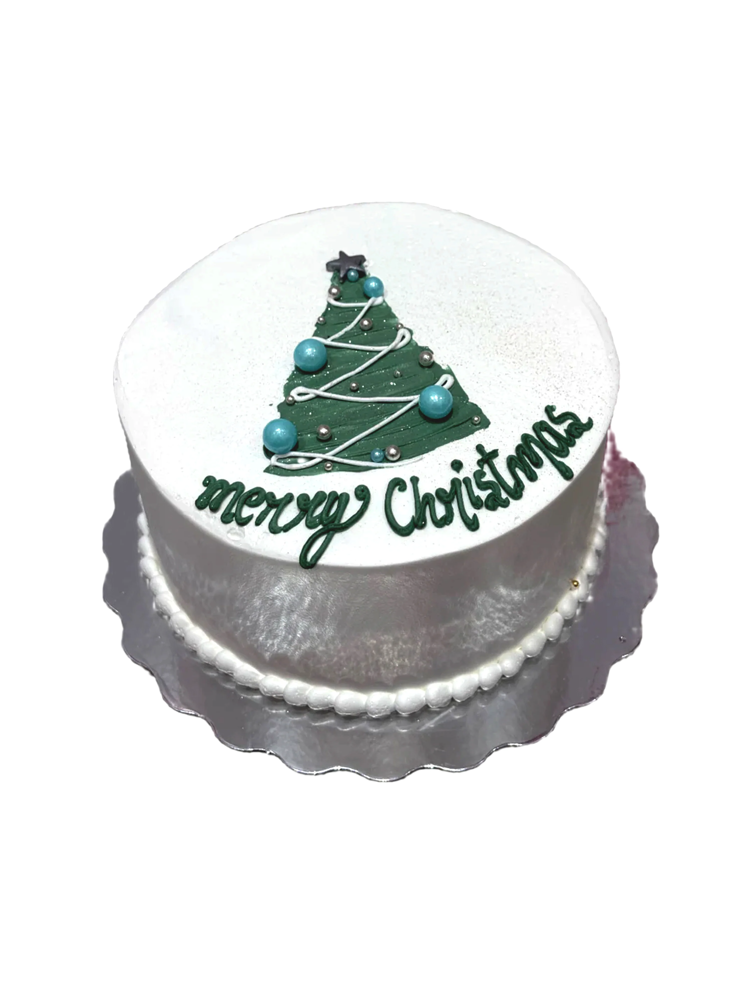 Pastel Christmas Tree Cake