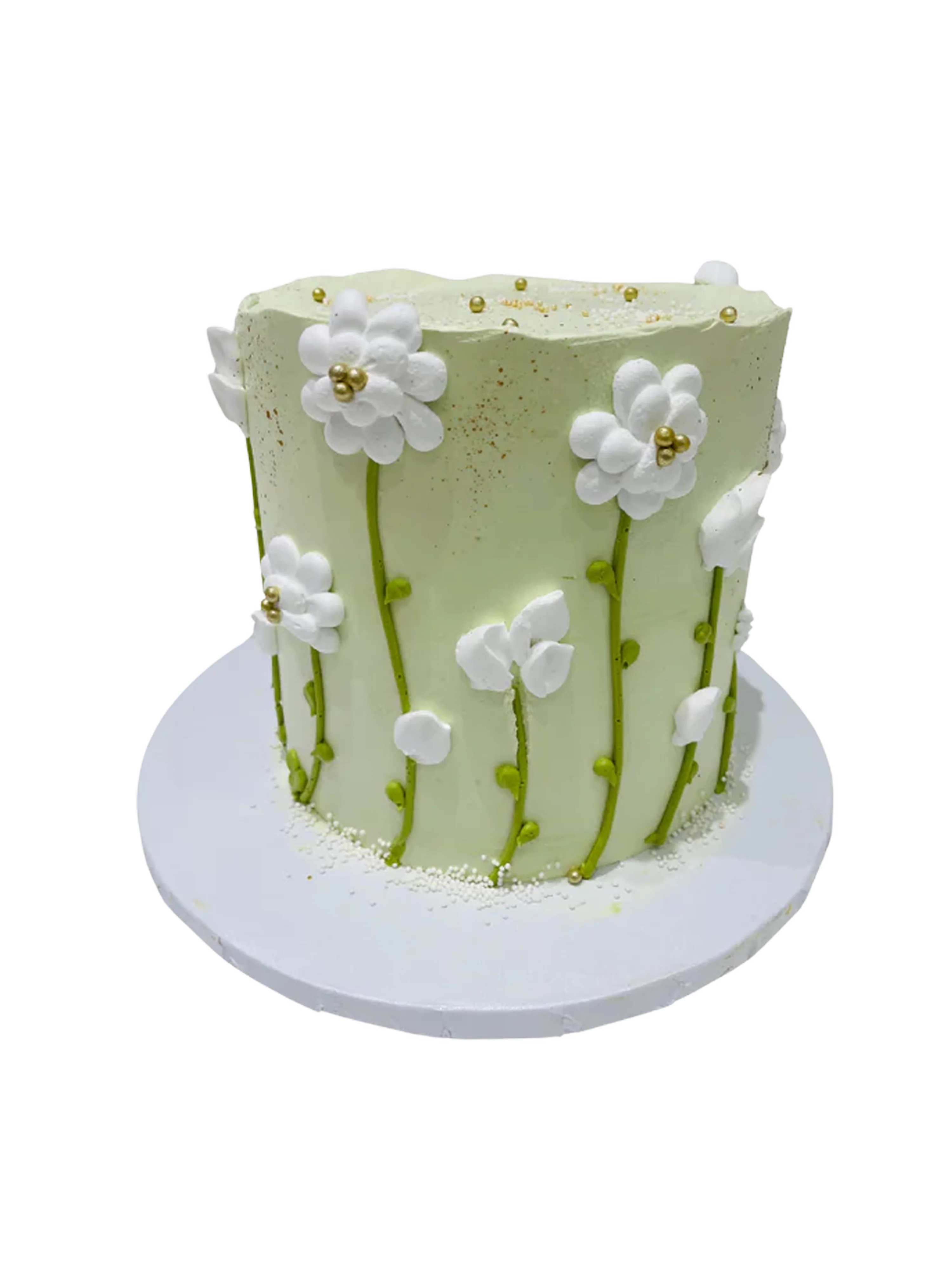 Pastel Green Cream Cake - Image 4