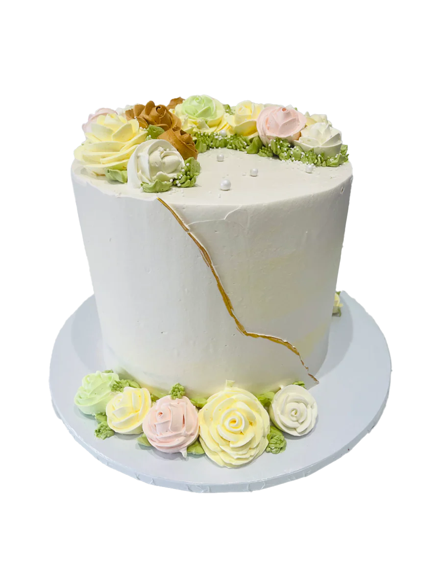 Pastel Shades Cream Cake