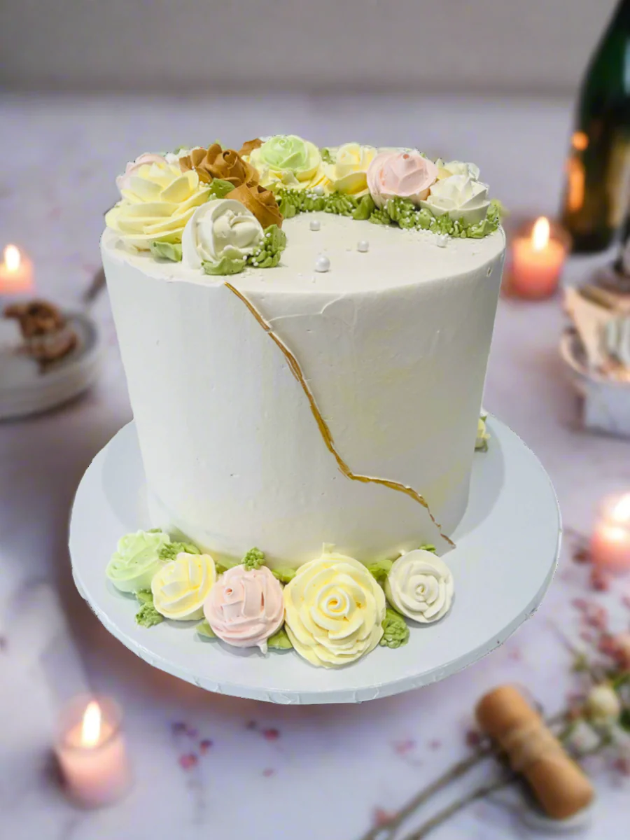 Pastel Shades Cream Cake - Image 2