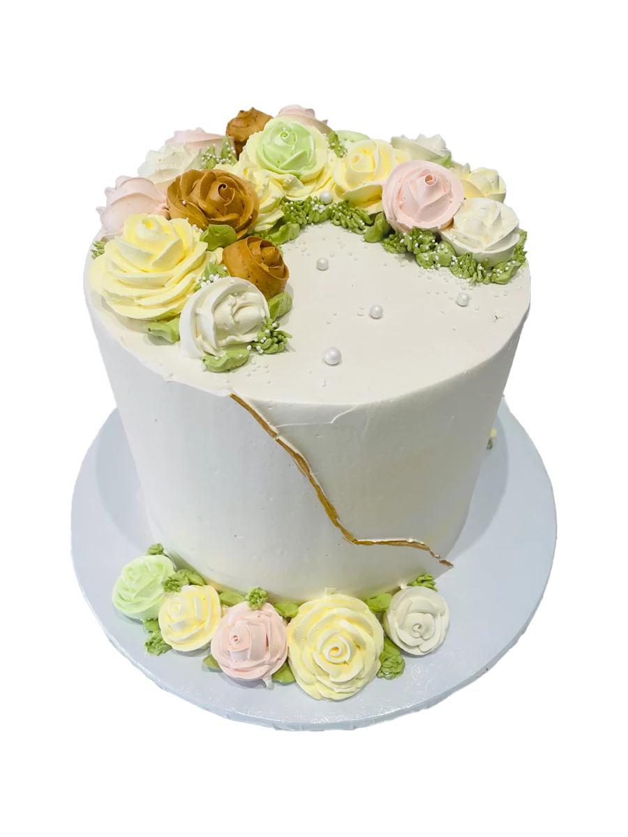 Pastel Shades Cream Cake - Image 5