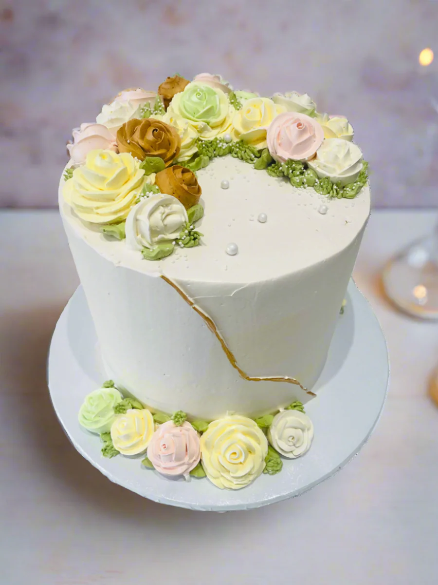 Pastel Shades Cream Cake - Image 6