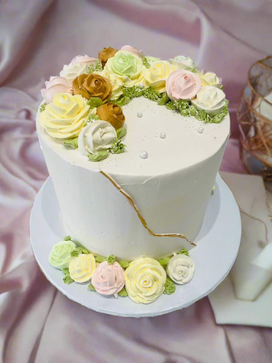 Pastel Shades Cream Cake - Image 7