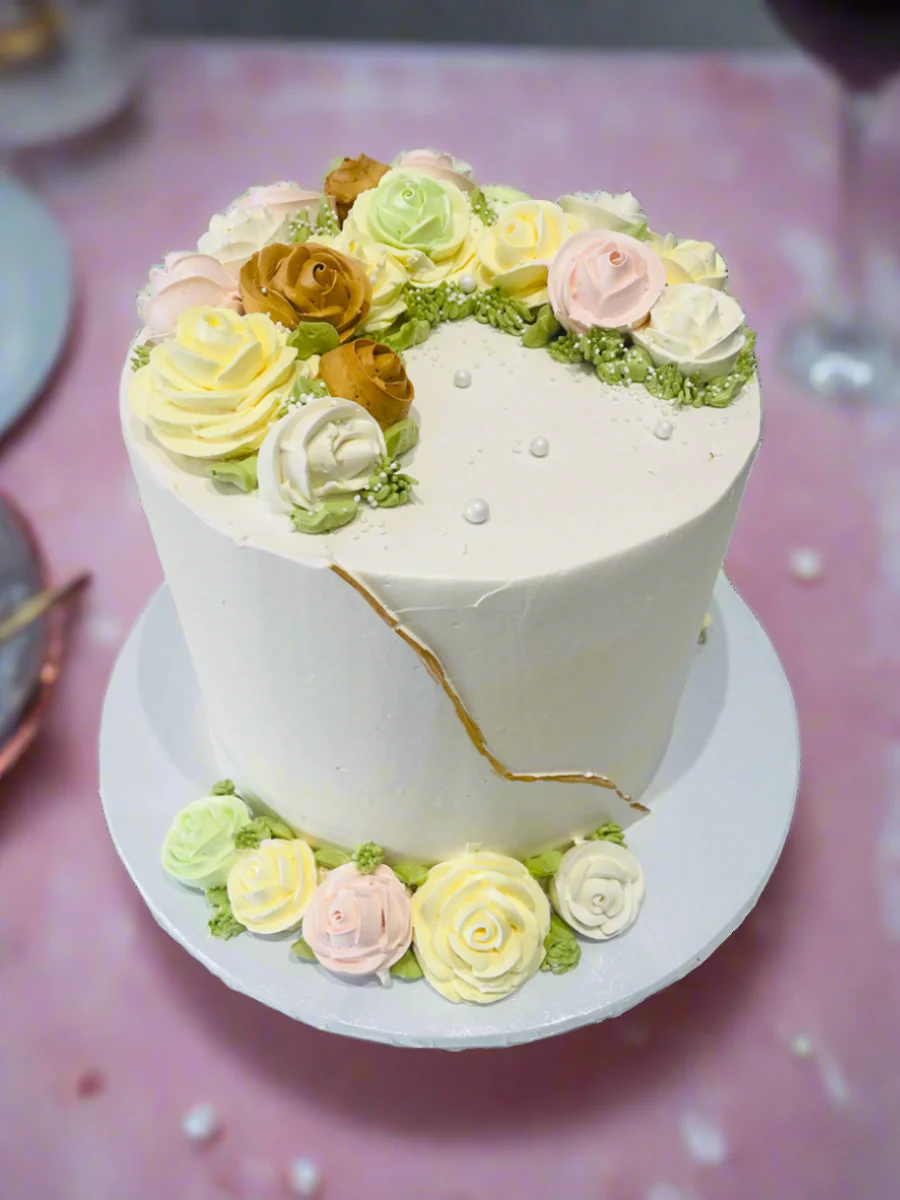Pastel Shades Cream Cake - Image 8