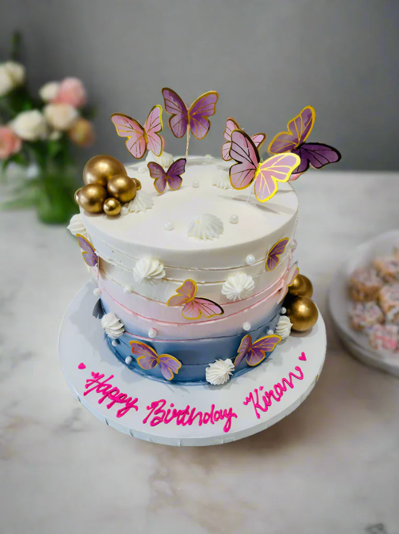 Paula Butterfly Cream Cake - Image 3