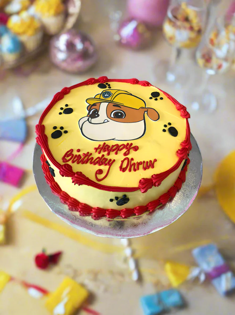 Paw Patrol Rubble Photo Cake - Image 2