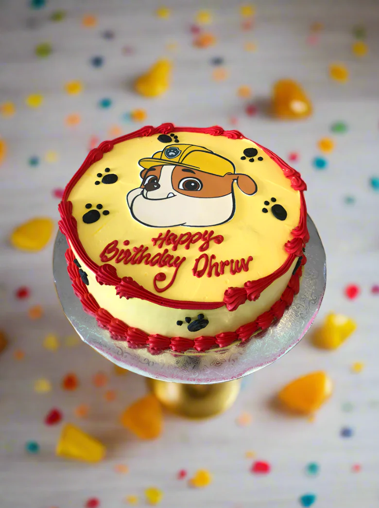 Paw Patrol Rubble Photo Cake - Image 3