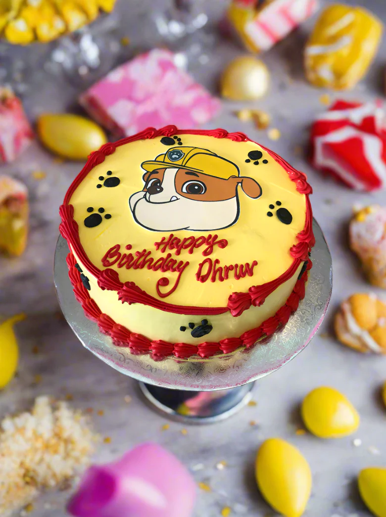 Paw Patrol Rubble Photo Cake - Image 4