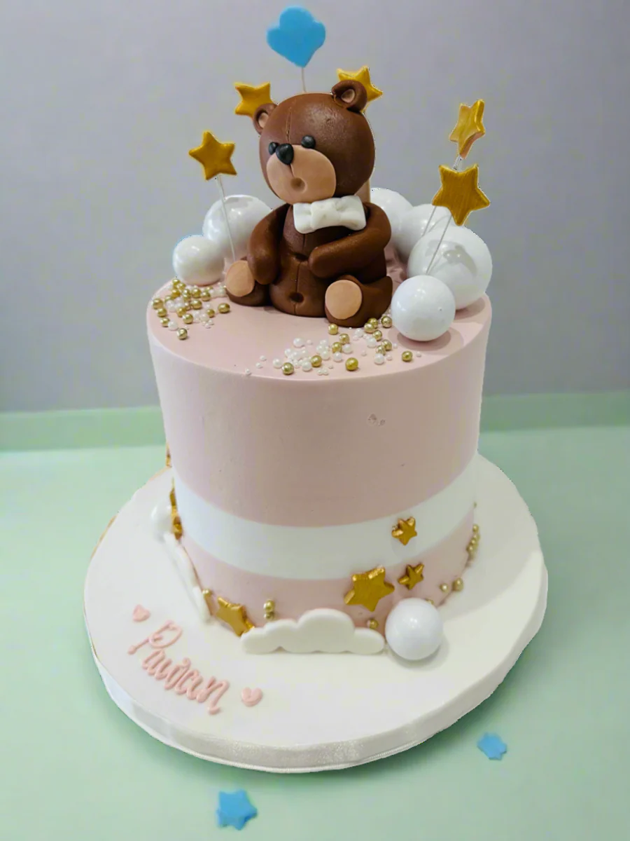 Pawan Teddy Cream Cake - Image 4