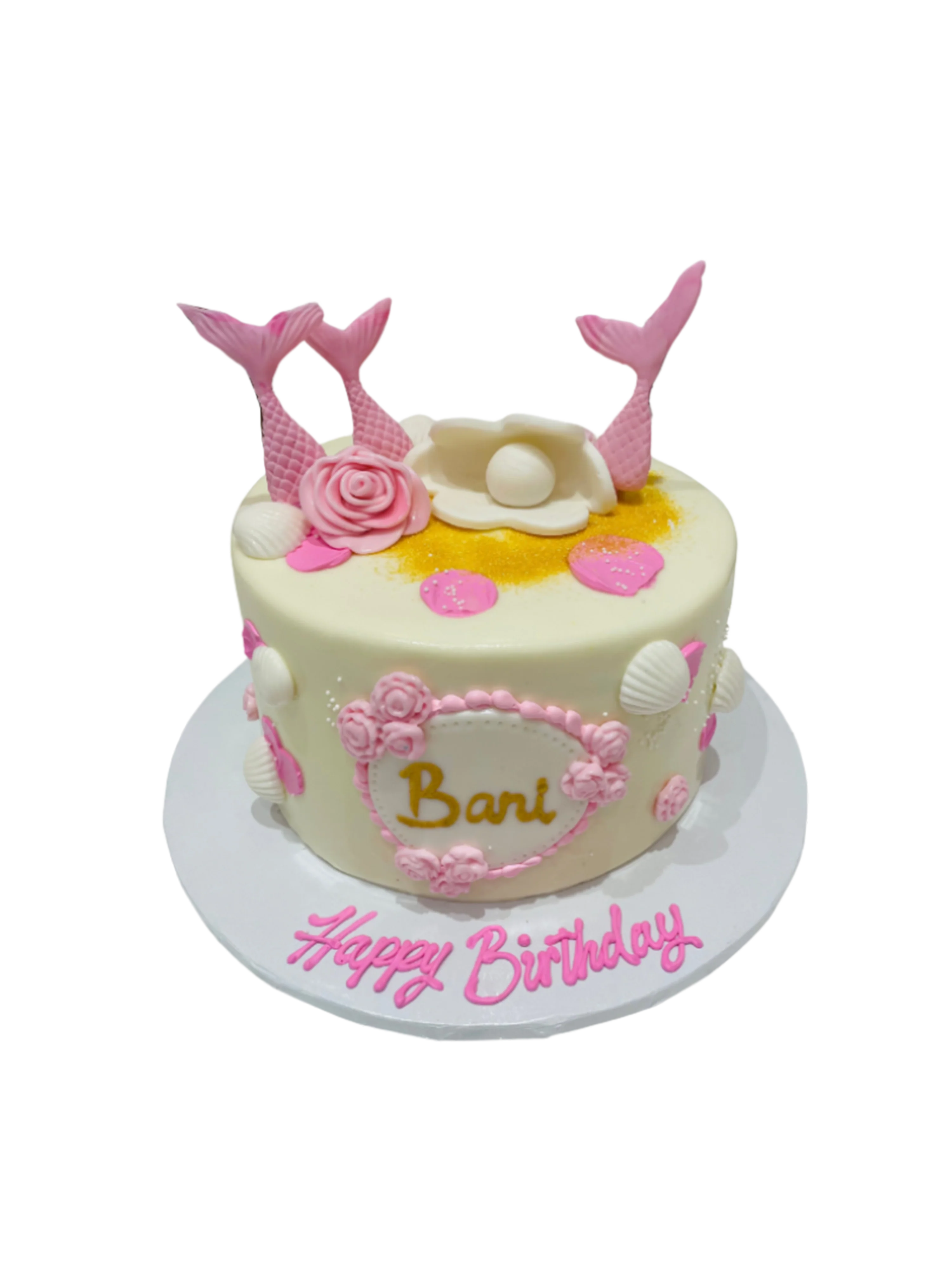 Pearl Mermaid Fondant Cake
