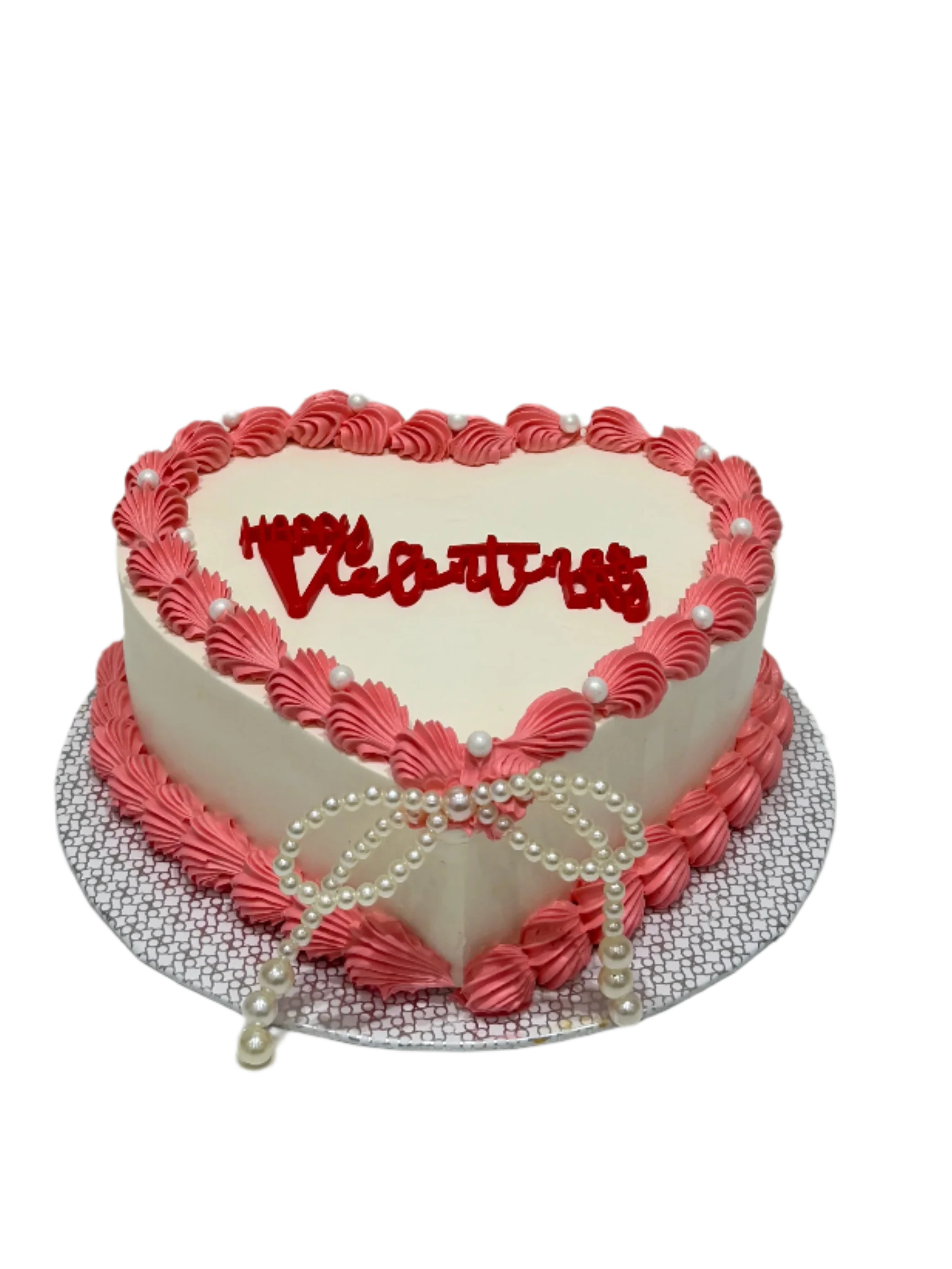 Pearly Bow Cream Cake