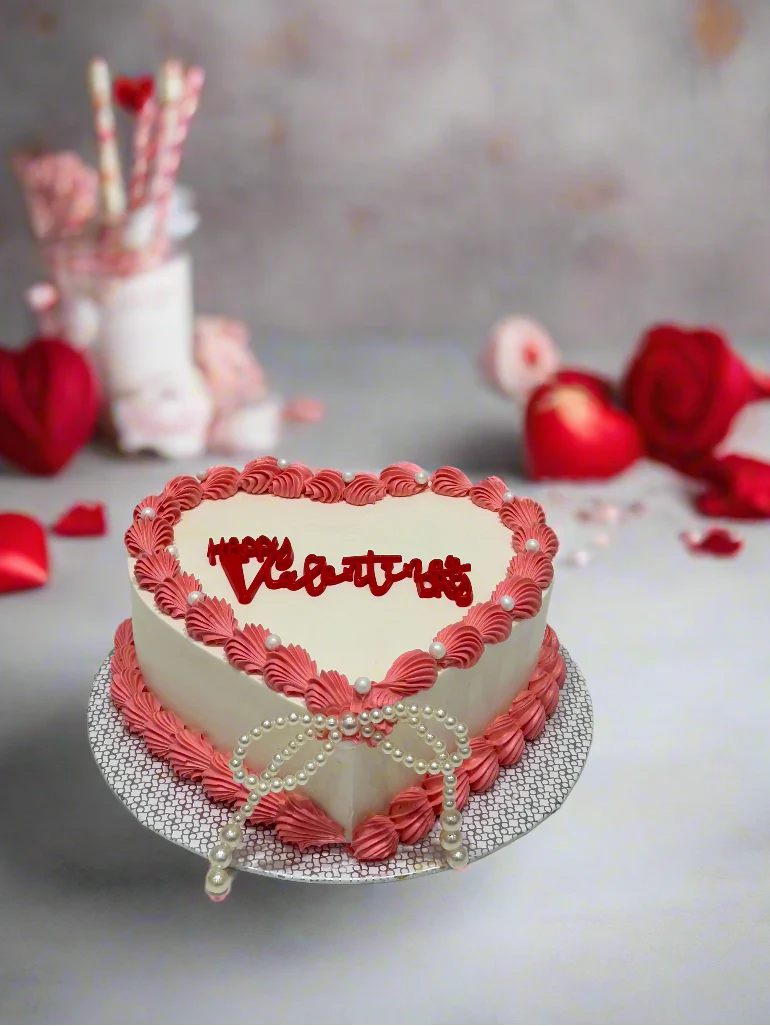 Pearly Bow Cream Cake - Image 2