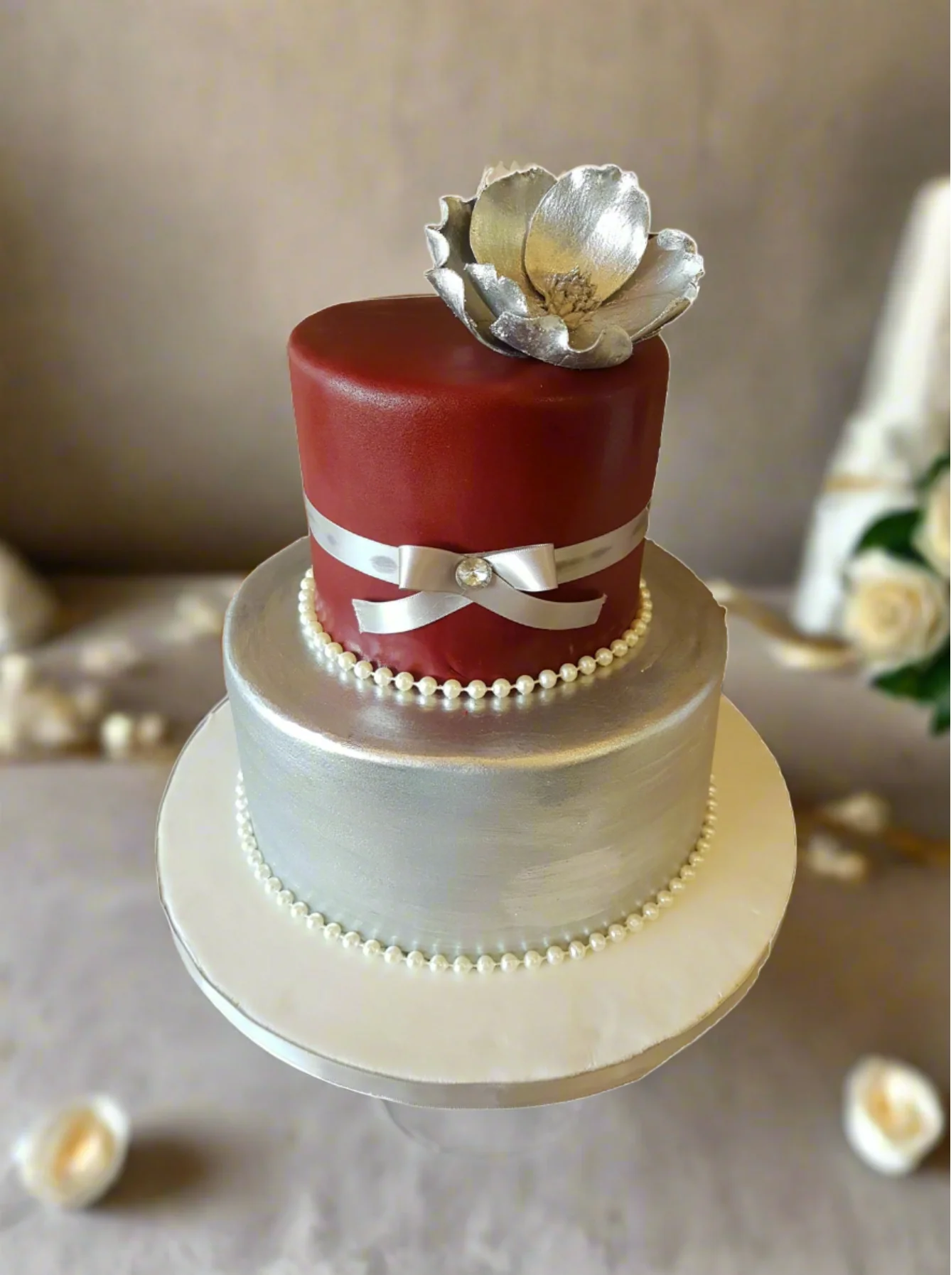 Peony Wedding Cake - Image 3