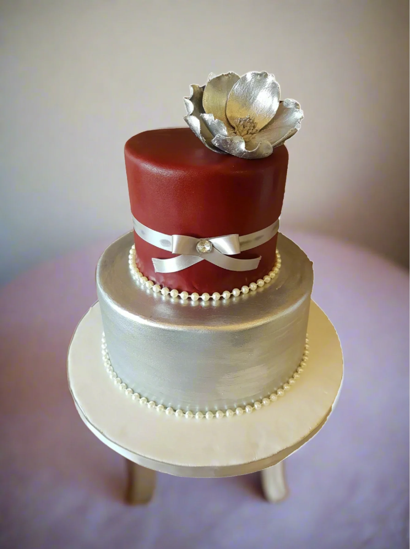 Peony Wedding Cake - Image 4