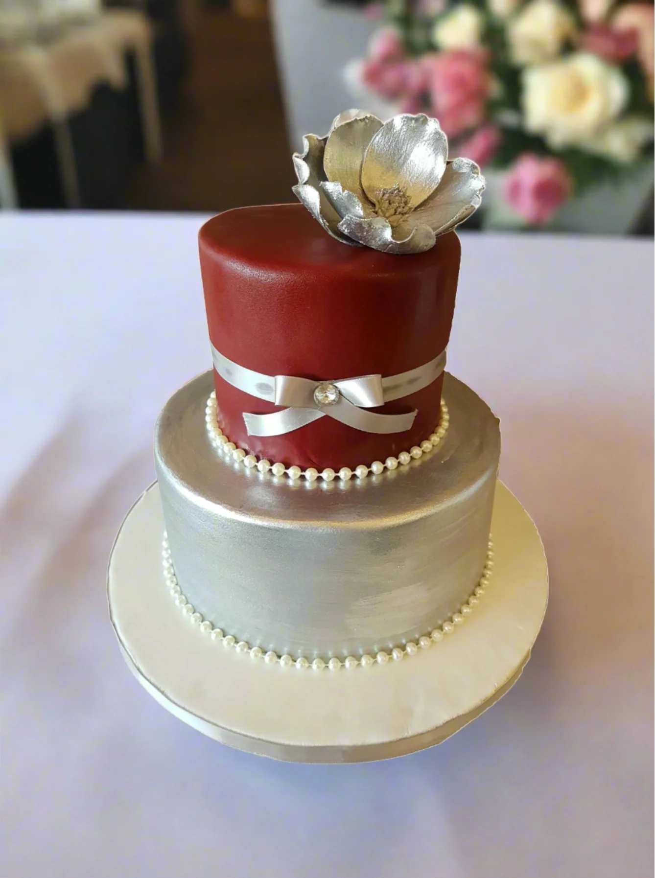 Peony Wedding Cake - Image 5