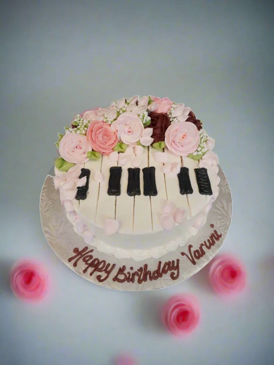 Piano Flower Birthday Cake - Image 2