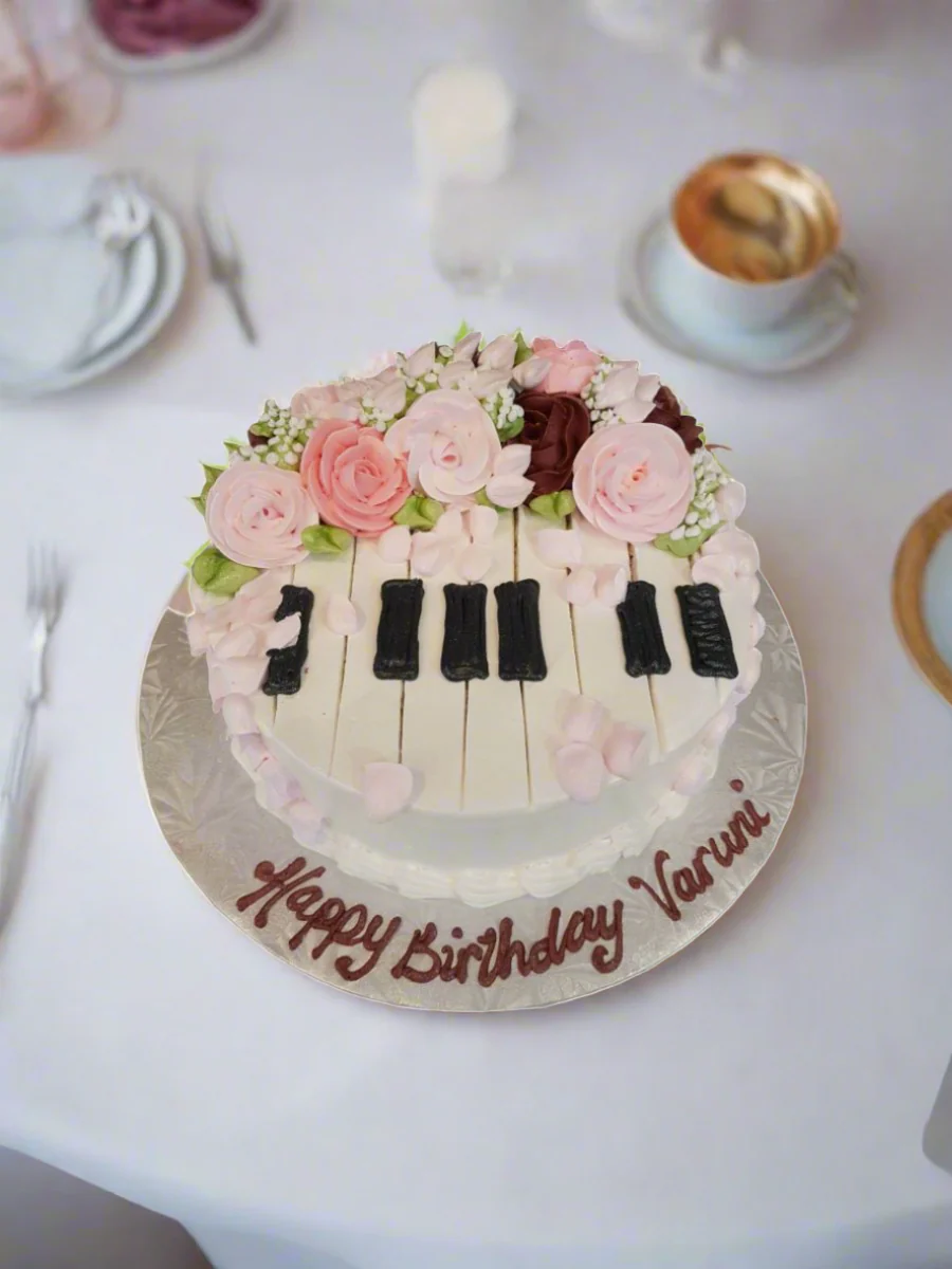 Piano Flower Birthday Cake - Image 4