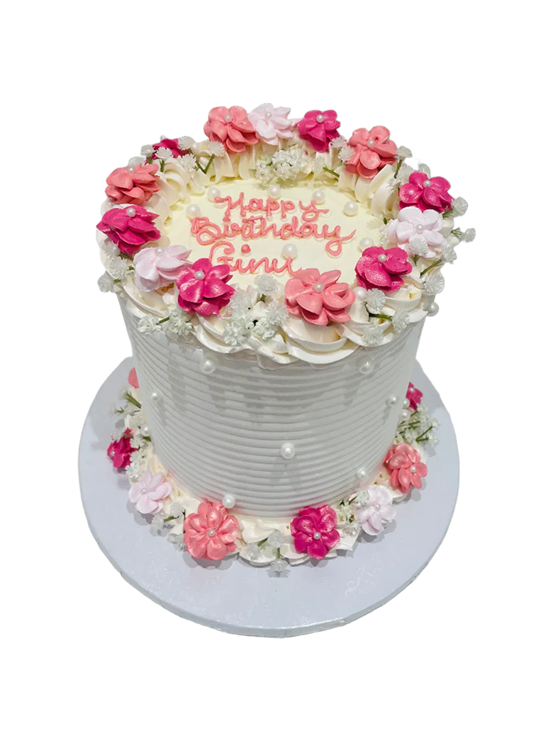 Pink Apple Blossoms Cake
