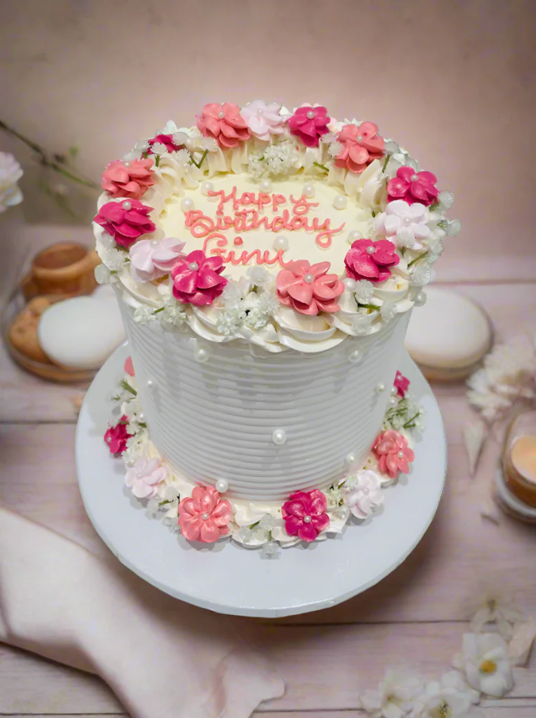 Pink Apple Blossoms Cake - Image 2