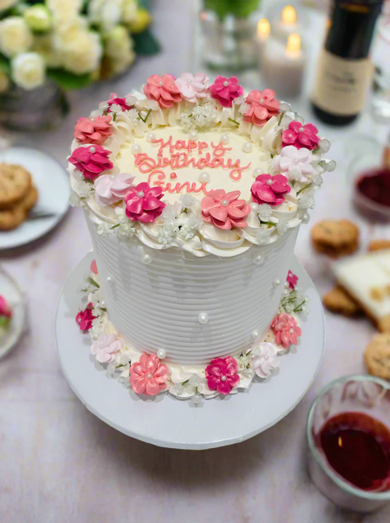 Pink Apple Blossoms Cake - Image 3