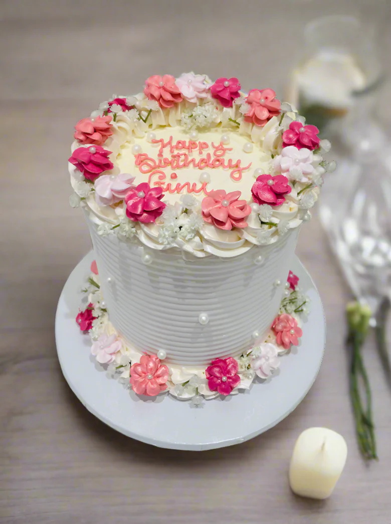 Pink Apple Blossoms Cake - Image 4