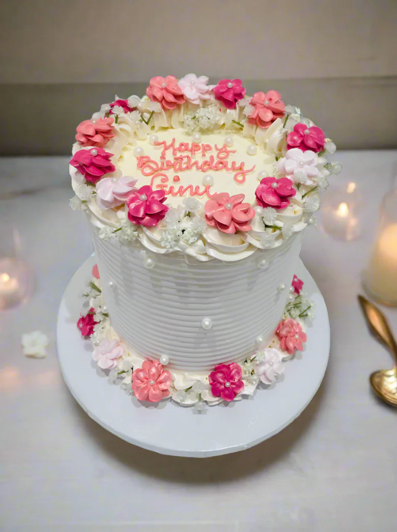 Pink Apple Blossoms Cake - Image 5