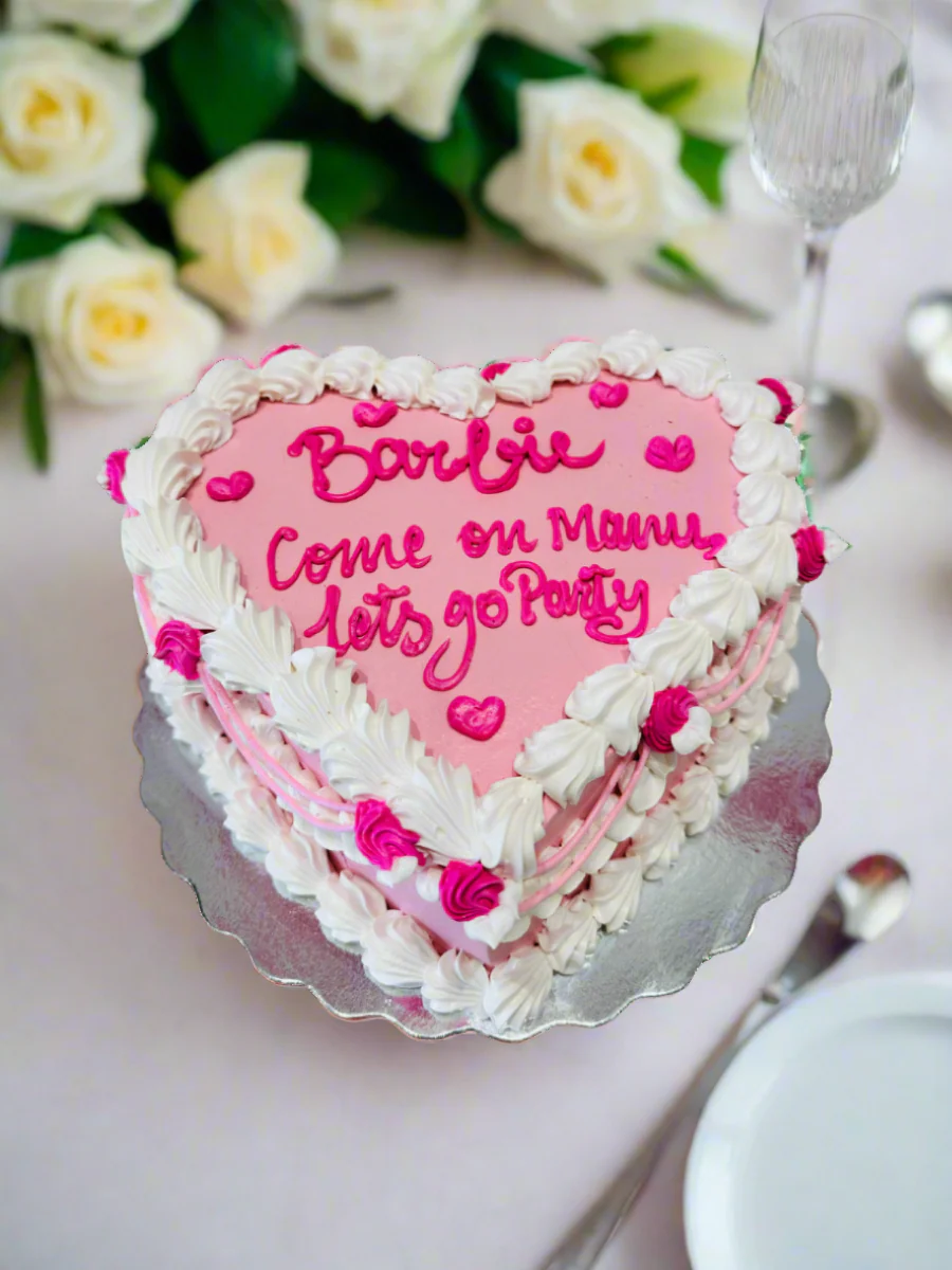 Pink Barbie Heart Cake - Image 4