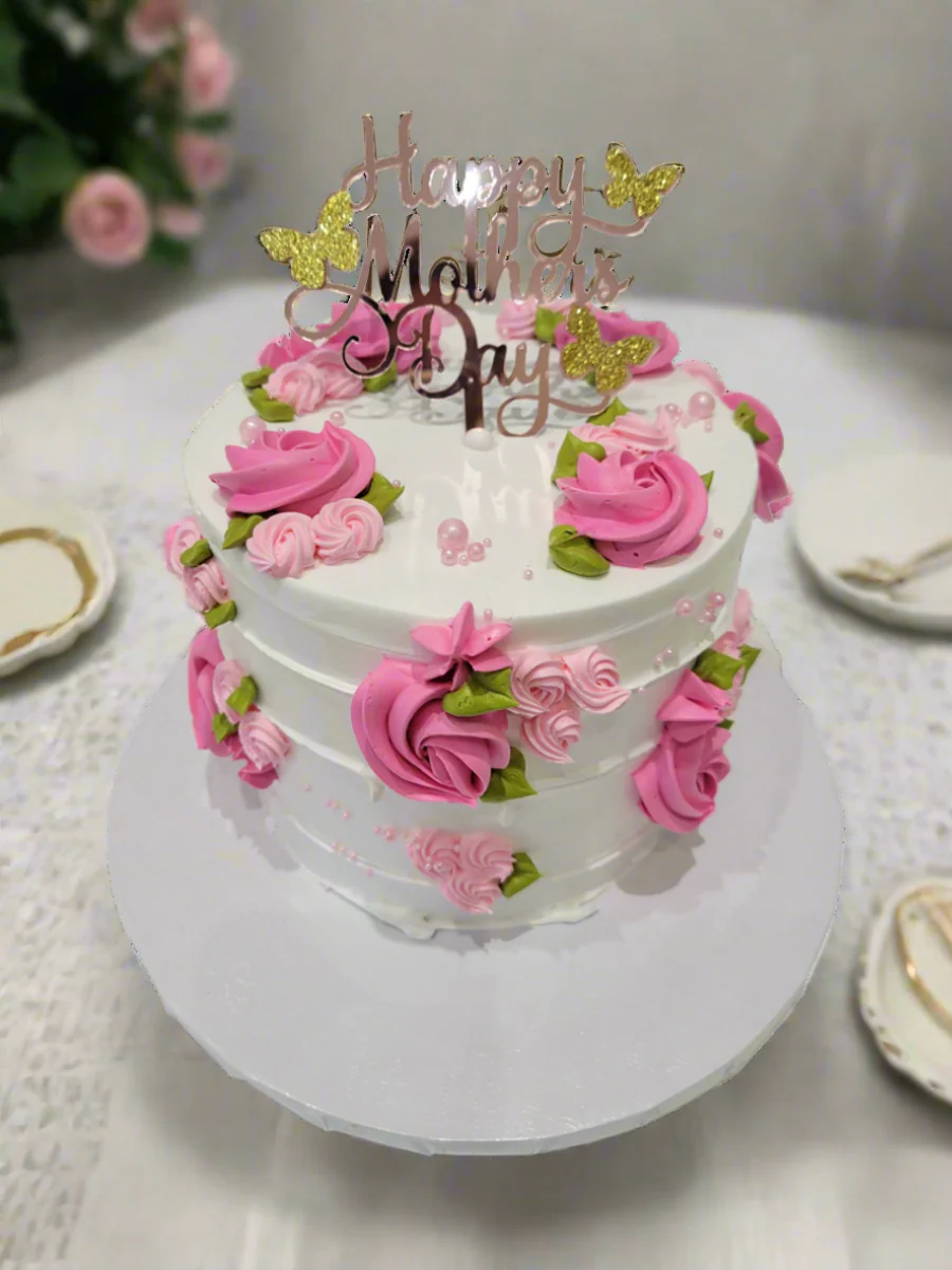 Pink Blossom Mother's Day Cake - Image 2