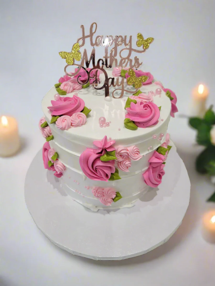 Pink Blossom Mother's Day Cake - Image 3