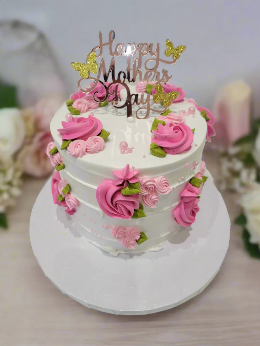 Pink Blossom Mother's Day Cake - Image 4