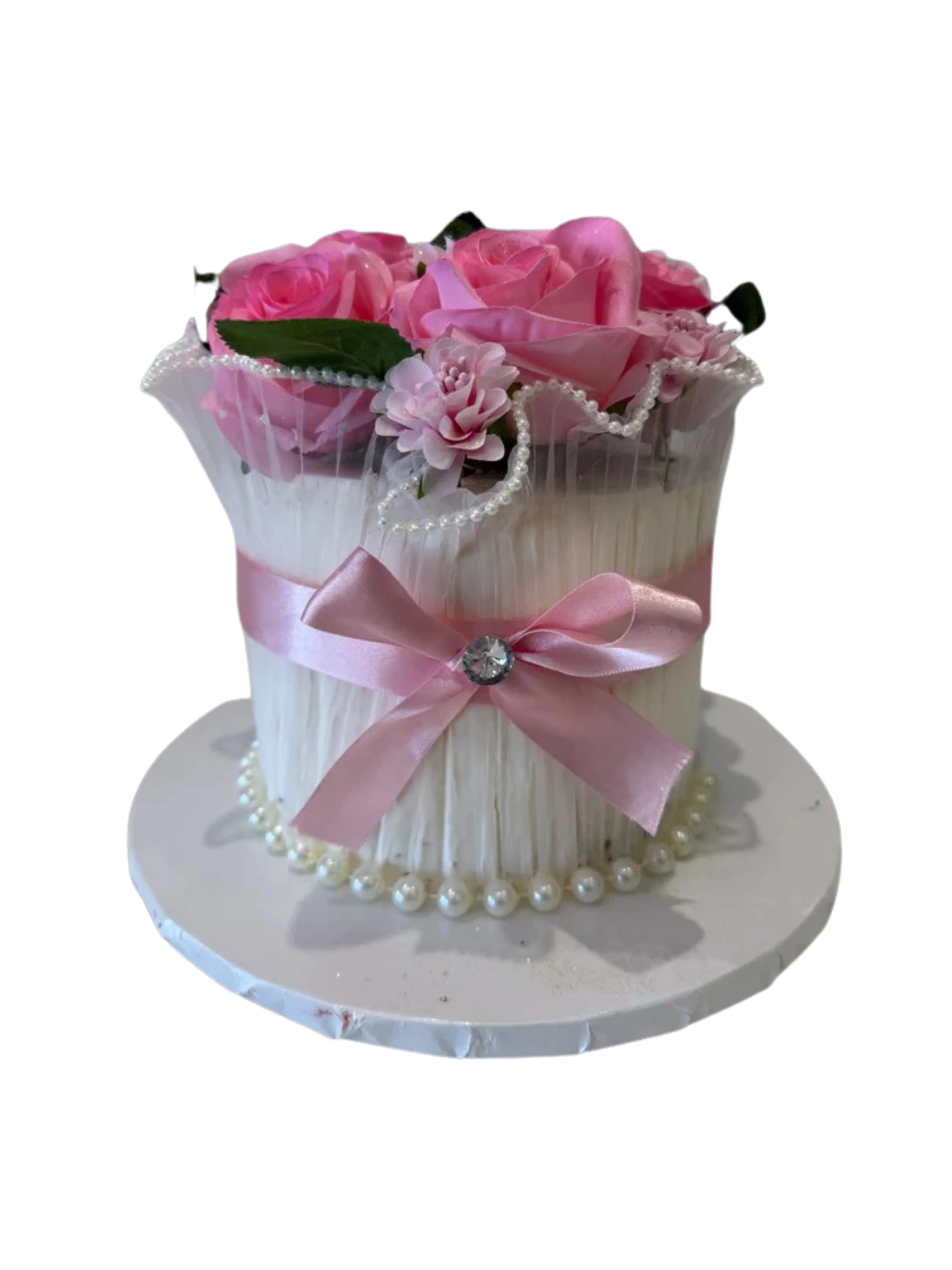 Pink Bouquet Floral Cake